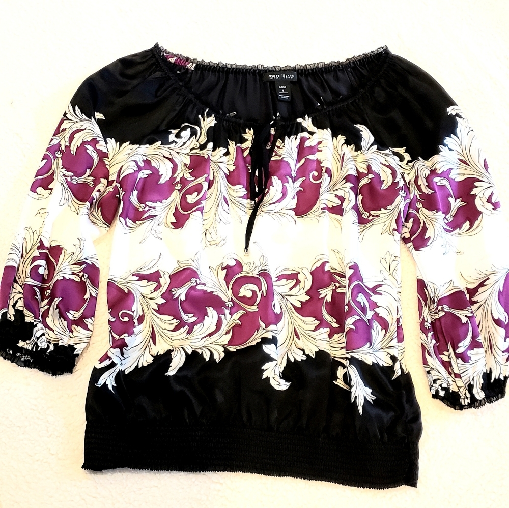 White House Black Market silk top.